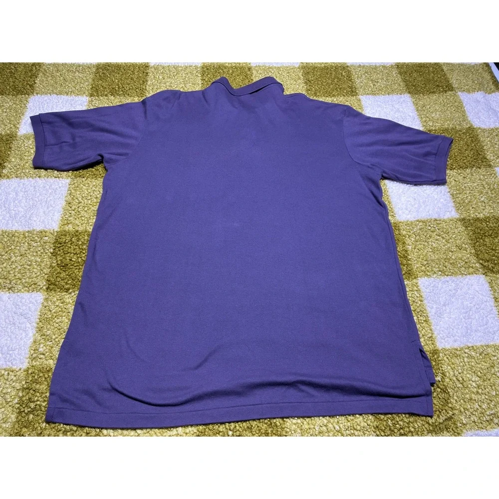 Polo Ralph Lauren Mens XL Purple Short Sleeve Polo Shirt Green Pony Logo Vintage